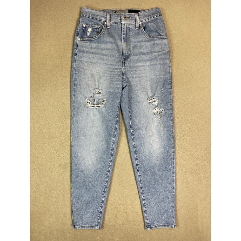 Silver Tab Levis Jeans Womens 28 Blue Mom Jean Distressed High Rise Tapered